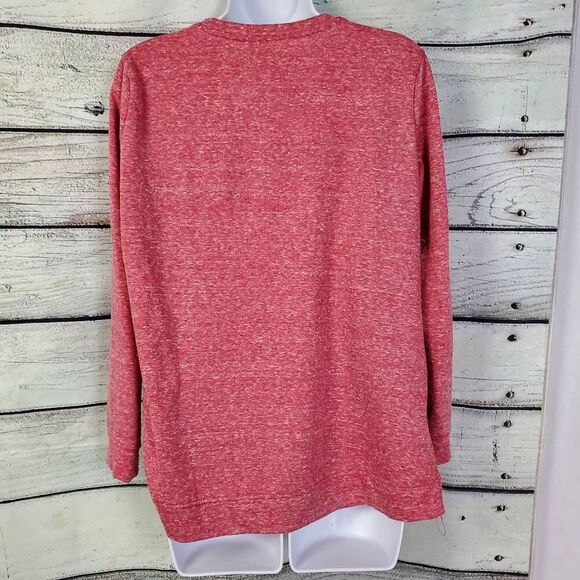 EST. 1946 Red Snowflake Sweatshirt Size M Glitter Graphic Holiday Pullover Crew - Picture 6 of 9